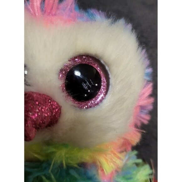 Ty Beanie Boos Rainbow Owl Plush Toy - Picture 6 of 8
